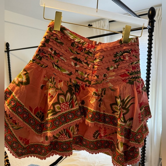Farm Rio Soft Pink Aura Floral Mini Skirt size XS - Picture 4 of 7